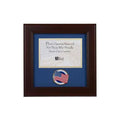 American Flag Medallion 4-Inch by 6-Inch Landscape Picture Frame The Military Gift Store