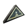 Flags Connections - 5x9 Burial/Funeral/Veteran Flag Elegant Display Case, Solid Wood, Cherry Finish, Flat Base (5x9, Navy). The Military Gift Store