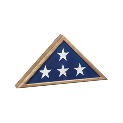 Flags Connections - Veteran Flag Case - Vintage Oak Finish. The Military Gift Store