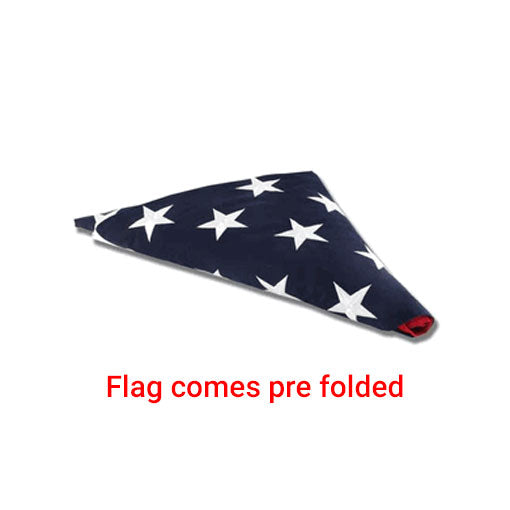 Pre Folded American flag – Great for flag display cases, flag frames, and flag display - 5 ft x 9.5 ft Cotton Flag. The Military Gift Store