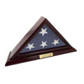 Flags Connections - 3'x5' Flag Display Case, Cherry Finish Shadow Box (Not for Burial Funeral Flag) with A Customized Name Plate. The Military Gift Store