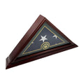 Flags Connections - 5'x9' Flag Display Case for American Veteran Burial Flag - Solid Wood, Cherry Finish - Army. The Military Gift Store