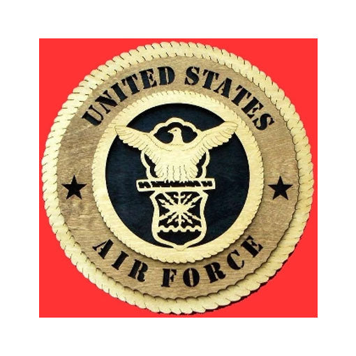 Air Force Wall Tribute Hand Made of wood 3D - 12 Inch. The Military Gift Store