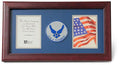 Flag Connections US Air Force Wings Medallion Double Picture Frame - Two 4 x 6 Photo Openings The Military Gift Store
