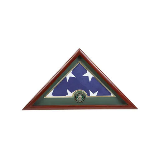 Medallion Flag Display Case, Memorial Flag Display case. The Military Gift Store
