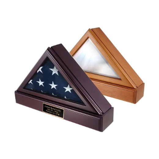 Flag Box, Flag Pedestal Box, Flag Boxes - Oak Material. The Military Gift Store