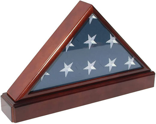 Burial/Funeral Flag Display Case Frame with Pedestal Stand The Military Gift Store