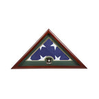 Medallion Flag Display Case, Memorial Flag Display case - Army Green. The Military Gift Store