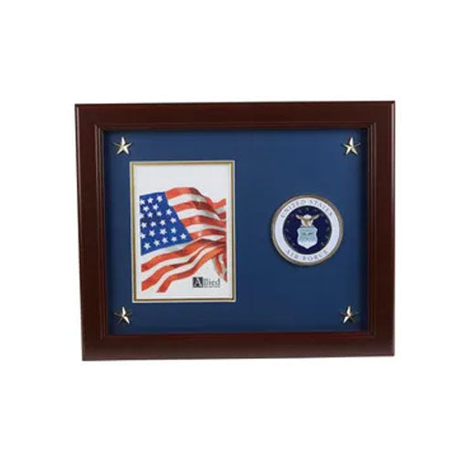 U.S. Air Force Medallion 5-Inch by 7-Inch Picture Frame with Stars The Military Gift Store