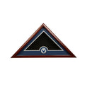 US Flag Display Case with Aim High Air Force Medallion - mahogany The Military Gift Store
