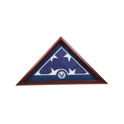 US Flag Display Case with Aim High Air Force Medallion The Military Gift Store