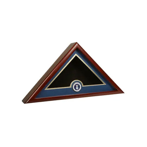 US Flag Display Case with Air Force Medallion - mahogany The Military Gift Store