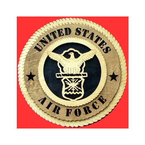 Air force Wall Tribute, Air force Wood Wall Tribute, USAF emblem - 12". The Military Gift Store