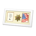 8X16 WHT Sheriff Frame The Military Gift Store