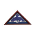 Medallion Flag Display Case, Memorial Flag Display case - Air Force Blue. The Military Gift Store