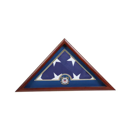 US Flag Display Case with Coast Guard Medallion The Military Gift Store