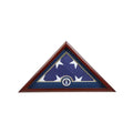 Medallion Flag Display Case, Memorial Flag Display case with Air Force Blue. The Military Gift Store