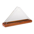 US Acrylic Flag Case w/ Wooden Base for 3’ x 5’ Flags – Cherry The Military Gift Store