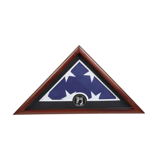 US Flag Display Case with POW MIA Medallion. The Military Gift Store