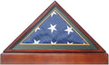 Burial/Funeral Military Shadow Box with Pedestal Stand (with Army Green Mat). The Military Gift Store