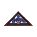 Medallion Flag Display Case, Memorial Flag Display case - Marine Corps Maroon. The Military Gift Store