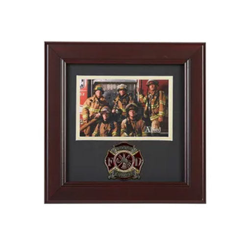 Firefighter Medallion 4-Inch by 6-Inch Landscape Picture Frame The Military Gift Store