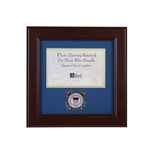 U.S. Coast Guard Medallion 4-Inch by 6-Inch Landscape Picture Frame The Military Gift Store