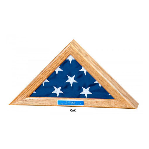 Flag Display Case for 4x6 flag - Oak Finish. The Military Gift Store