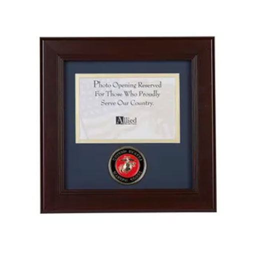 U.S. Marine Corps Medallion 4-Inch by 6-Inch Landscape Picture Frame The Military Gift Store