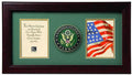 Flag Connections US American Flag Medallion Double Picture Frame - Two 4 x 6 Photo Openings The Military Gift Store