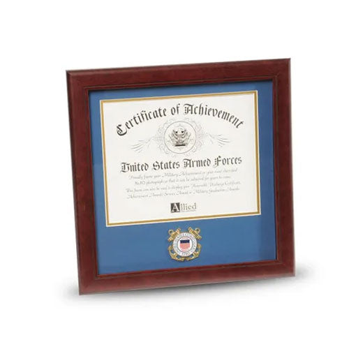 U.S. Coast Guard Medallion 8-Inch by 10-Inch Certificate Frame The Military Gift Store