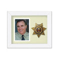 8X10 WHT VRT Sheriff Frame The Military Gift Store