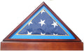 Burial/Funeral Flag Display Case Frame with Pedestal Stand - Air Force Sky Blue Mat The Military Gift Store