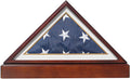 Burial/Funeral Military Shadow Box with Pedestal Stand (with Navy White Mat) The Military Gift Store