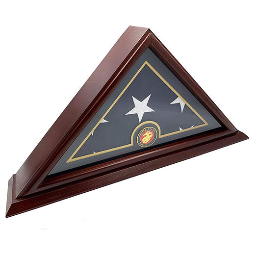 5x9 Burial/Funeral/Veteran Flag Elegant Display Case with Base The Military Gift Store