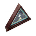 Flags Connections - 5x9 Burial/Funeral/Veteran Flag Elegant Display Case with Base, Solid Wood, Cherry Finish (Air Force). The Military Gift Store