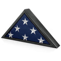 Memorial Flag Display Case for Burial and Presentation Flags Display, 5x9 Feet - Black Color. The Military Gift Store