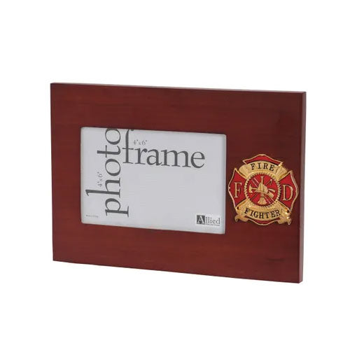 Firefighter Medallion 4-Inch by 6-Inch Desktop Picture Frame The Military Gift Store