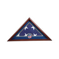 Medallion Flag Display Case, Memorial Flag Display case with US Flag. The Military Gift Store