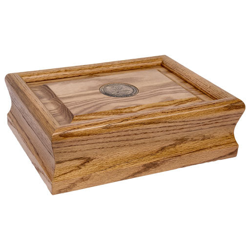 Flags Connections - Patriot Urn - Great Seal of U.S. - Oak. The Military Gift Store