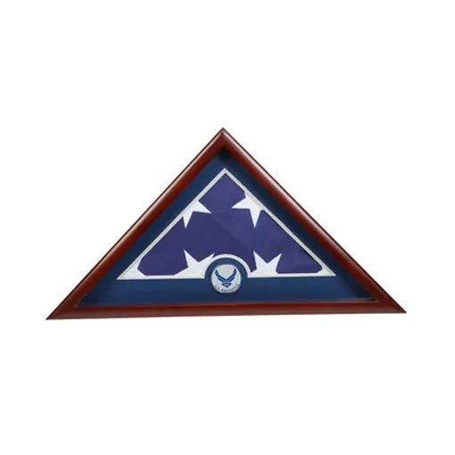 US Flag Display Case with Aim High Air Force Medallion, 5' x 9'6" US Flag The Military Gift Store