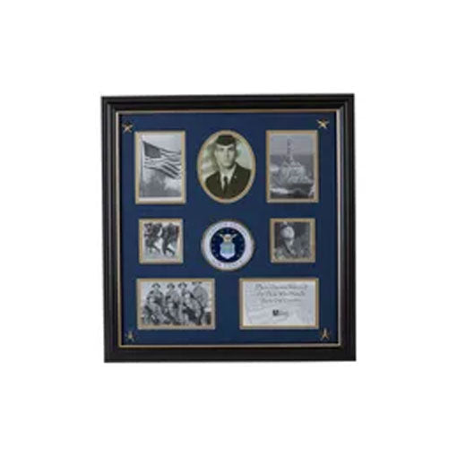 U.S. Air Force Medallion 7 Picture Collage Frame with Stars The Military Gift Store