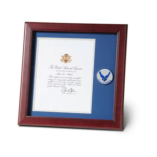 Aim High Air Force Medallion 8-Inch by 10-Inch Presidential Memorial Certificate Frame The Military Gift Store