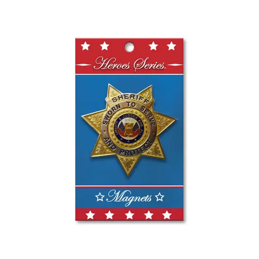 Flags Connections - Heroes Series Sheriff Medallion Large Magnet - 3.75 Inches. The Military Gift Store