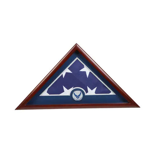 Medallion Flag Display Case, Memorial Flag Display case - Air Force Wings Medallion. The Military Gift Store