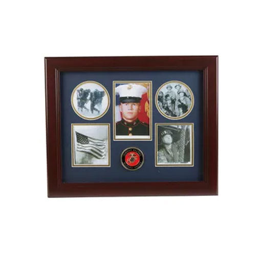 U.S. Marine Corps Medallion 5 Picture Collage Frame The Military Gift Store