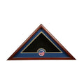 US Flag Display Case with US Flag Medallion, Mahogany Wood The Military Gift Store