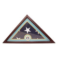 Flags Connections - AIR Force Flag Display Case Box, 5x9 Burial - Funeral - Veteran Flag Elegant Display Case with Flat Base, Solid Wood, Cherry Finish. The Military Gift Store