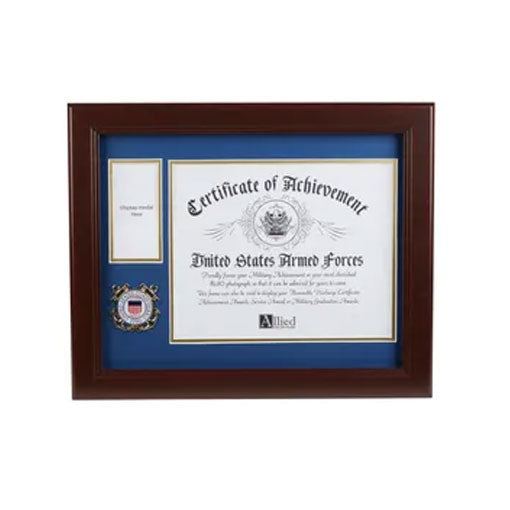 U.S. Coast Guard Medallion 8-Inch by 10-Inch Certificate and Medal Frame The Military Gift Store