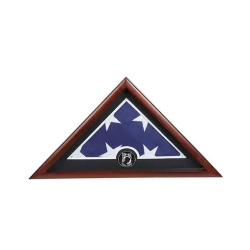 Medallion Flag Display Case, Memorial Flag Display case with POW/MIA Medallion. The Military Gift Store